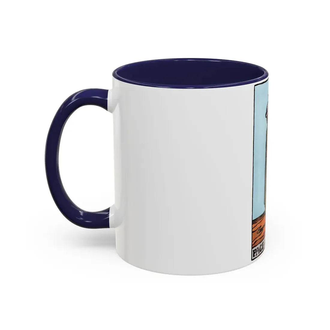 The Page of Wands (Tarot Card) Accent Coffee Mug - Go Mug Yourself