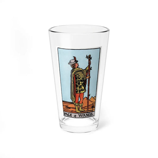 The Page of Wands (Tarot Card) Pint Glass 16oz-16oz-Go Mug Yourself