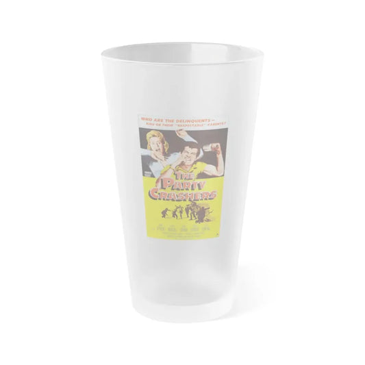 THE PARTY CRASHERS 1958 Movie Poster - Frosted Pint Glass 16oz 16oz Frosted - Go Mug Yourself