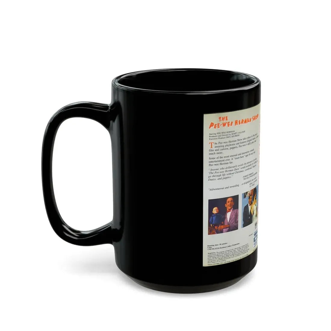 THE PEE WEE HERMAN SHOW (VHS COVER) - Black Coffee Mug - Go Mug Yourself