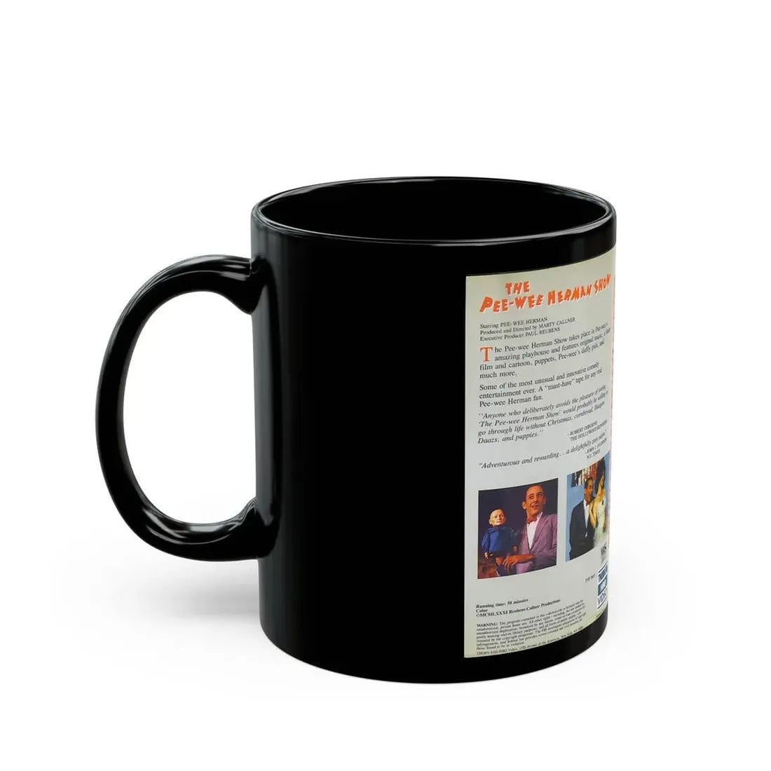 THE PEE WEE HERMAN SHOW (VHS COVER) - Black Coffee Mug - Go Mug Yourself