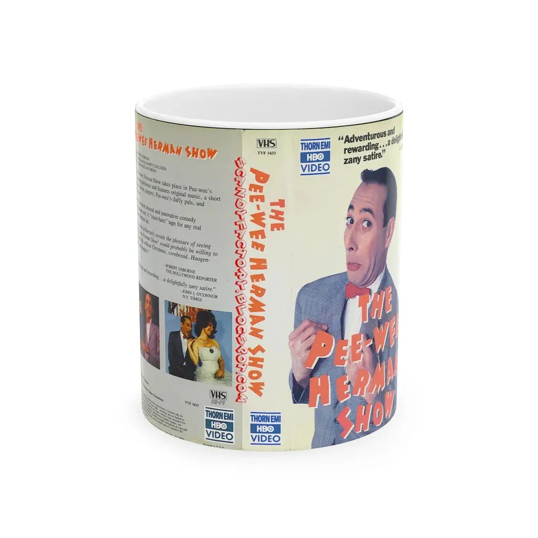 THE PEE WEE HERMAN SHOW (VHS COVER) - White Coffee Mug 11oz - Go Mug Yourself
