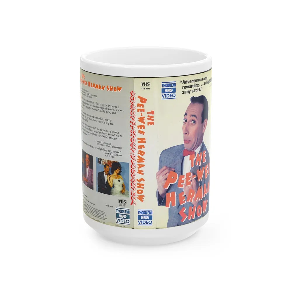 THE PEE WEE HERMAN SHOW (VHS COVER) - White Coffee Mug-15oz-Go Mug Yourself