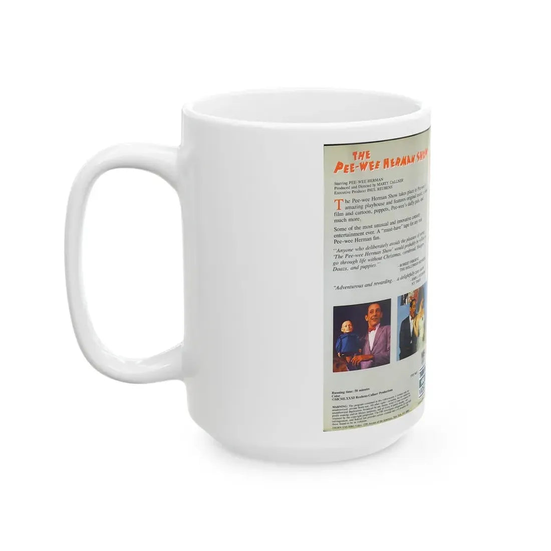 THE PEE WEE HERMAN SHOW (VHS COVER) - White Coffee Mug - Go Mug Yourself