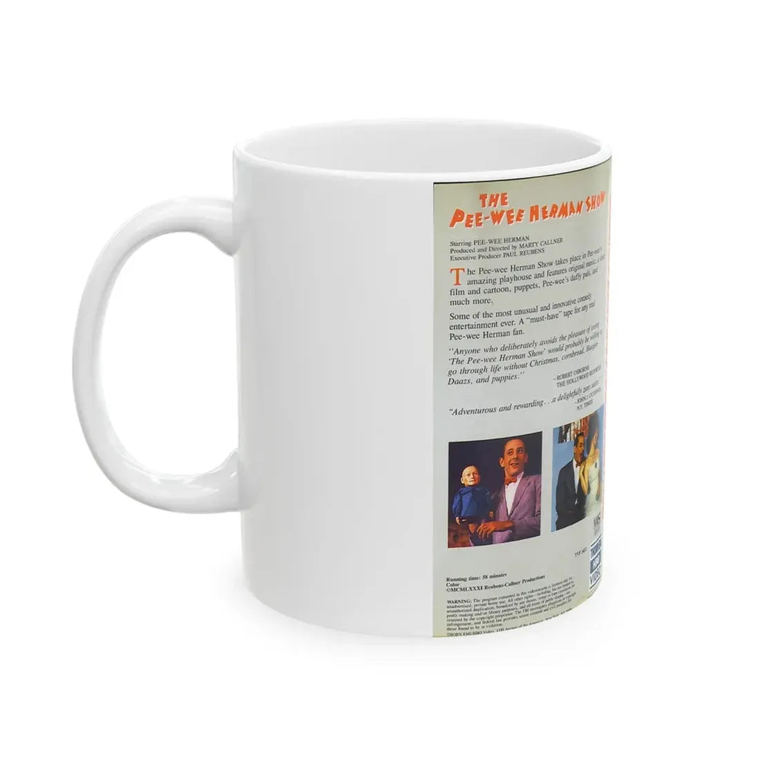 THE PEE WEE HERMAN SHOW (VHS COVER) - White Coffee Mug - Go Mug Yourself