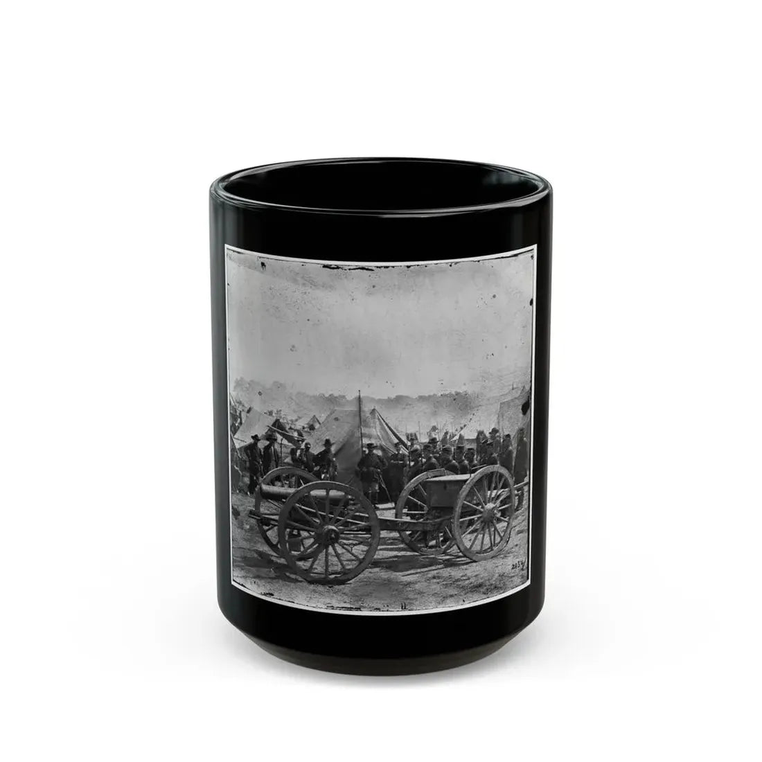 The Peninsula, Va. A 12-Pdr. Howitzer Gun Captured By Butterfield's Brigade Near Hanover Court House, May 27, 1862 (U.S. Civil War) Black Coffee Mug 15oz - Go Mug Yourself