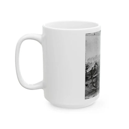 The Peninsula, Va. A 12-Pdr. Howitzer Gun Captured By Butterfield's Brigade Near Hanover Court House, May 27, 1862 (U.S. Civil War) White Coffee Mug - Go Mug Yourself