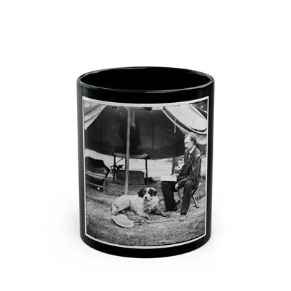 The Peninsula, Va. Lt. George A. Custer With Dog (U.S. Civil War) Black Coffee Mug 11oz - Go Mug Yourself