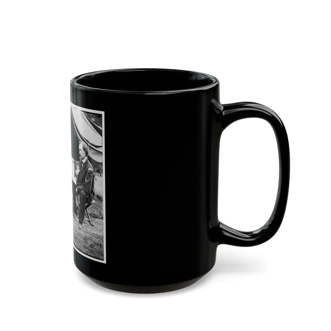 The Peninsula, Va. Lt. George A. Custer With Dog (U.S. Civil War) Black Coffee Mug - Go Mug Yourself