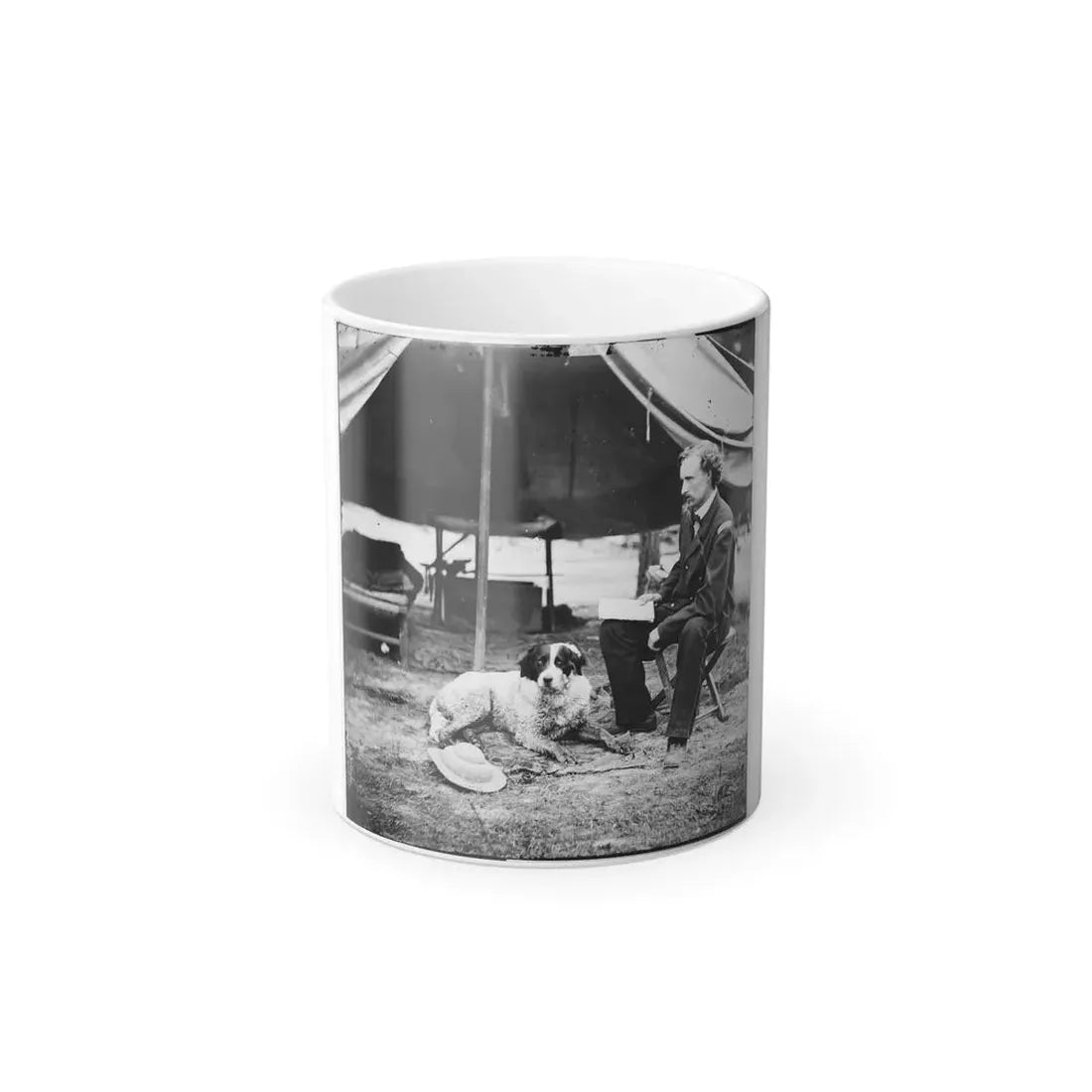 The Peninsula, Va. Lt. George A. Custer With Dog (U.S. Civil War) Color Changing Coffee Mug 11oz Default Title 11oz - Go Mug Yourself