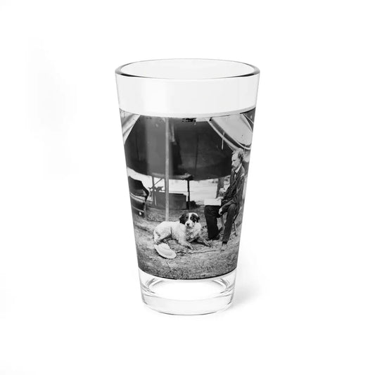 The Peninsula, Va. Lt. George A. Custer With Dog (U.S. Civil War) Pint Glass 16oz 16oz - Go Mug Yourself
