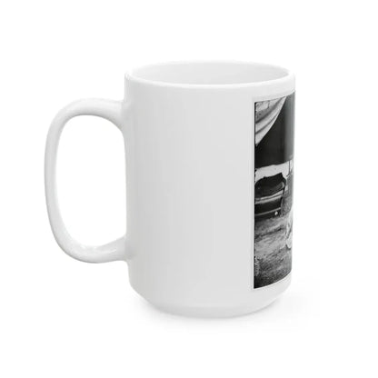 The Peninsula, Va. Lt. George A. Custer With Dog (U.S. Civil War) White Coffee Mug - Go Mug Yourself