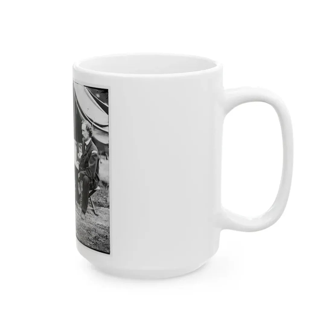 The Peninsula, Va. Lt. George A. Custer With Dog (U.S. Civil War) White Coffee Mug - Go Mug Yourself