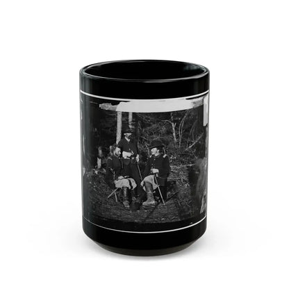 The Peninsula, Va. Lts. George A. Custer, Nicolas Bowen, And William G. Jones (U.S. Civil War) Black Coffee Mug 15oz - Go Mug Yourself