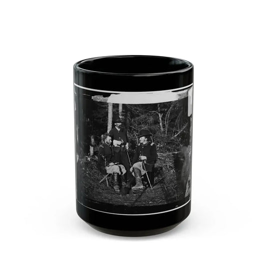 The Peninsula, Va. Lts. George A. Custer, Nicolas Bowen, And William G. Jones (U.S. Civil War) Black Coffee Mug 15oz - Go Mug Yourself