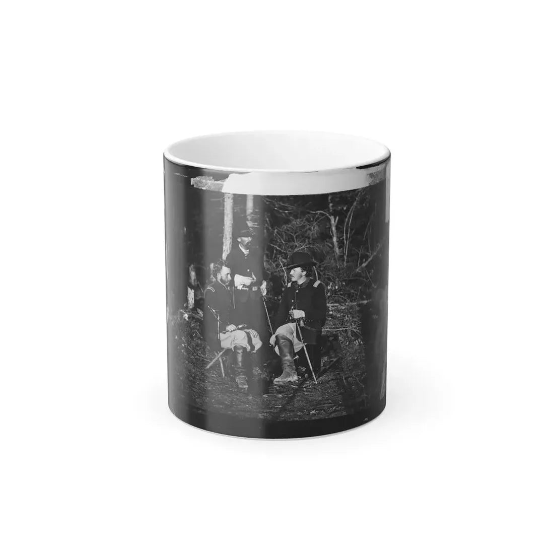 The Peninsula, Va. Lts. George A. Custer, Nicolas Bowen, and William G. Jones (U.S. Civil War) Color Changing Coffee Mug 11oz Default Title 11oz - Go Mug Yourself