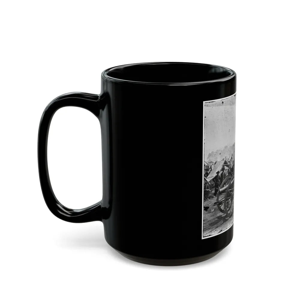 The Peninsula, Va. A 12-Pdr. Howitzer Gun Captured By Butterfield's Brigade Near Hanover Court House, May 27, 1862 (U.S. Civil War) Black Coffee Mug-Go Mug Yourself