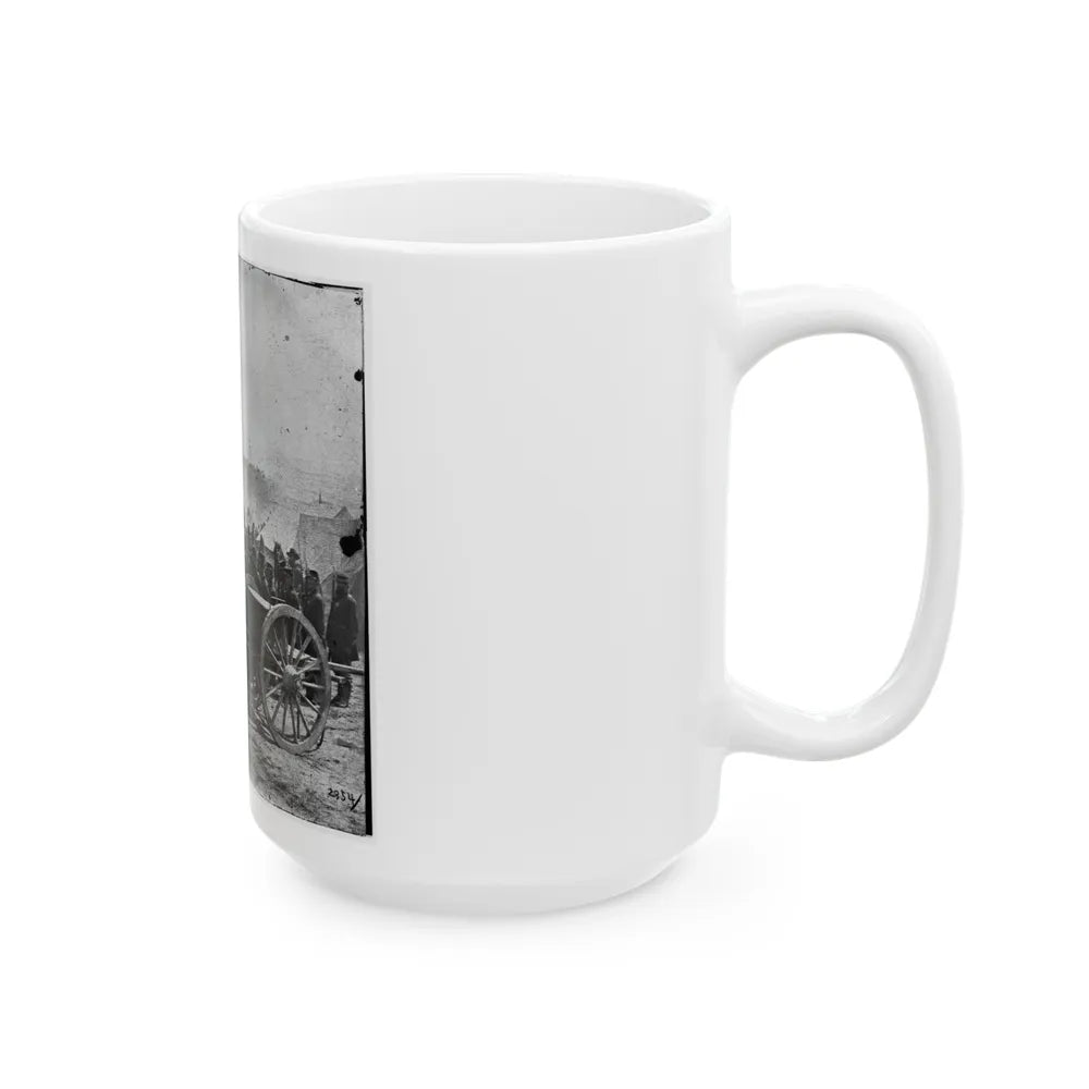 The Peninsula, Va. A 12-Pdr. Howitzer Gun Captured By Butterfield's Brigade Near Hanover Court House, May 27, 1862 (U.S. Civil War) White Coffee Mug-Go Mug Yourself