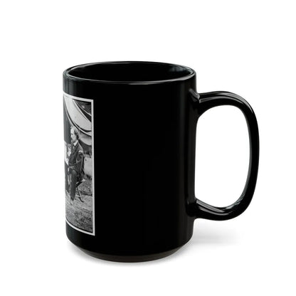 The Peninsula, Va. Lt. George A. Custer With Dog (U.S. Civil War) Black Coffee Mug-Go Mug Yourself