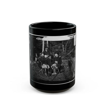 The Peninsula, Va. Lts. George A. Custer, Nicolas Bowen, And William G. Jones (U.S. Civil War) Black Coffee Mug-15oz-Go Mug Yourself