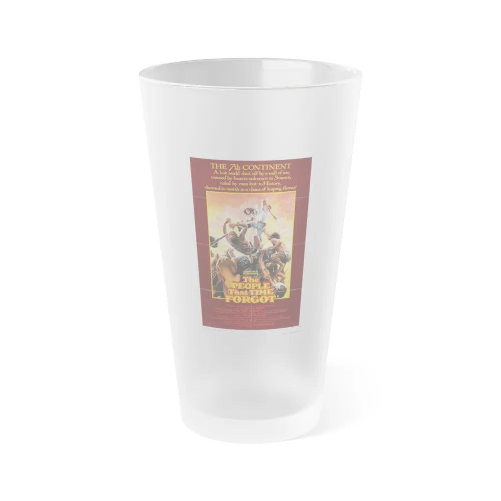 THE PEOPLE THAT TIME FORGOT 1977 Movie Poster - Frosted Pint Glass 16oz-16oz-Frosted-Go Mug Yourself