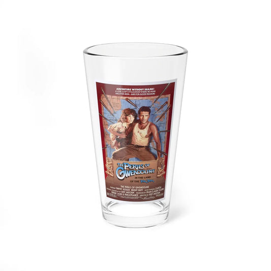 THE PERILS OF GWENDOLINE IN THE LAND OF THE YIK YAK 1984 Movie Poster - Pint Glass 16oz-16oz-Go Mug Yourself