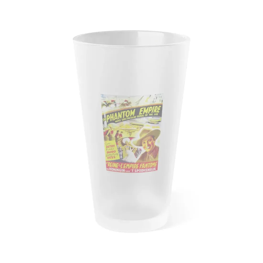 THE PHANTOM EMPIRE (BELGIAN) 1935 Movie Poster - Frosted Pint Glass 16oz Default Title - Go Mug Yourself