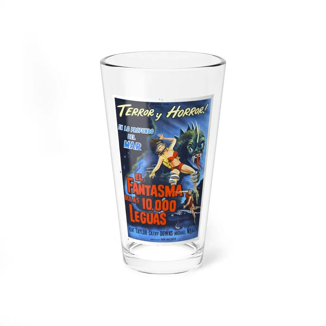 THE PHANTOM FROM 10,000 LEAGUES (ITALIAN) 1955 Movie Poster - Pint Glass 16oz 16oz - Go Mug Yourself