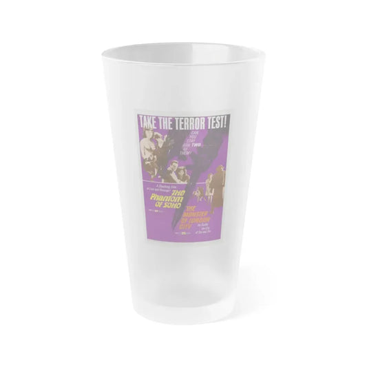 THE PHANTOM OF SOHO + THE MONSTER OF LONDON CITY 1964 Movie Poster - Frosted Pint Glass 16oz Default Title - Go Mug Yourself