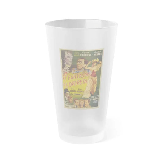 THE PHANTOM OF THE OPERETTA 1960 Movie Poster - Frosted Pint Glass 16oz Default Title - Go Mug Yourself