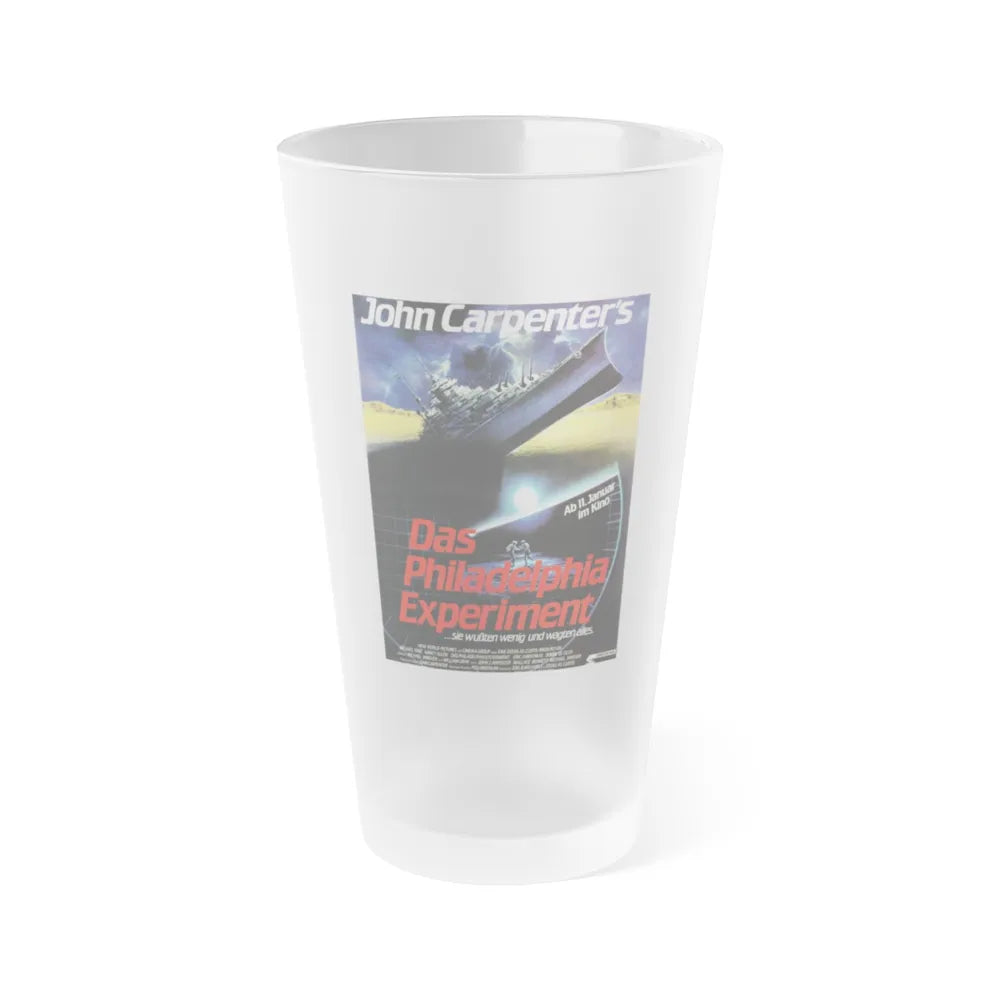 THE PHILADELPHIA EXPERIMENT (GERMAN) 2 1984 Movie Poster - Frosted Pint Glass 16oz-Go Mug Yourself