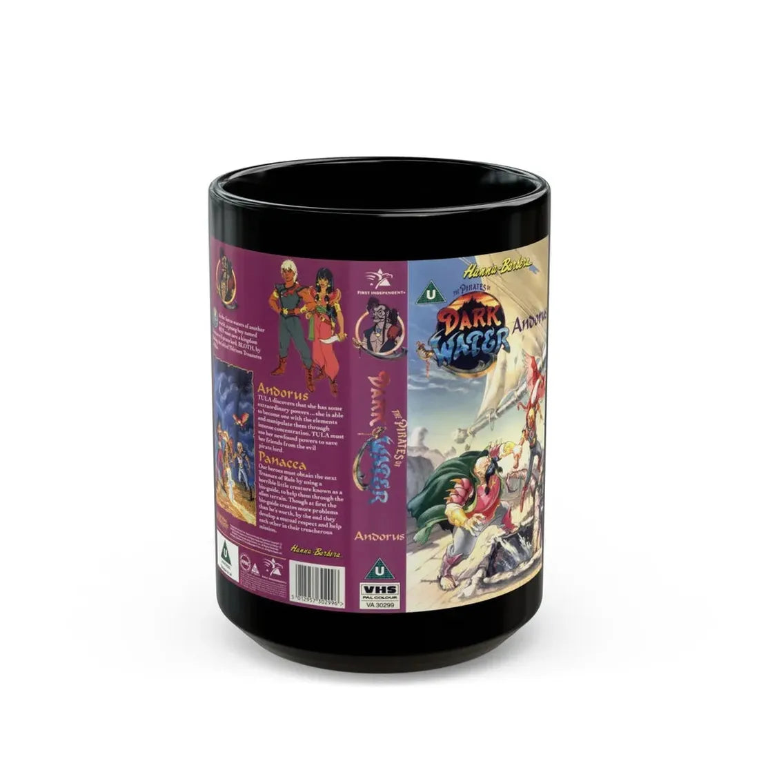 THE PIRATES OF DARK WATER ANDORUS (VHS COVER) - Black Coffee Mug 15oz - Go Mug Yourself