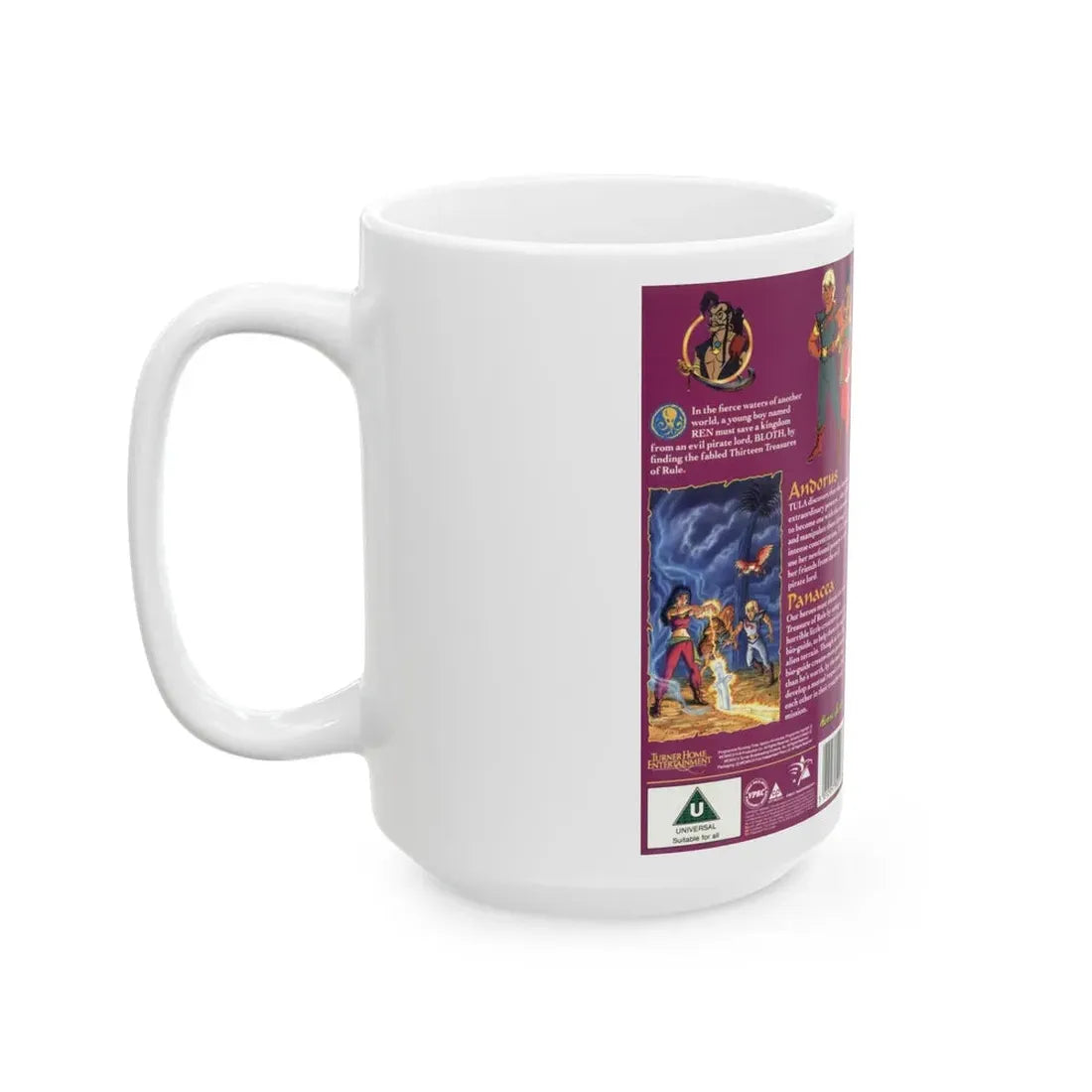 THE PIRATES OF DARK WATER ANDORUS (VHS COVER) - White Coffee Mug - Go Mug Yourself