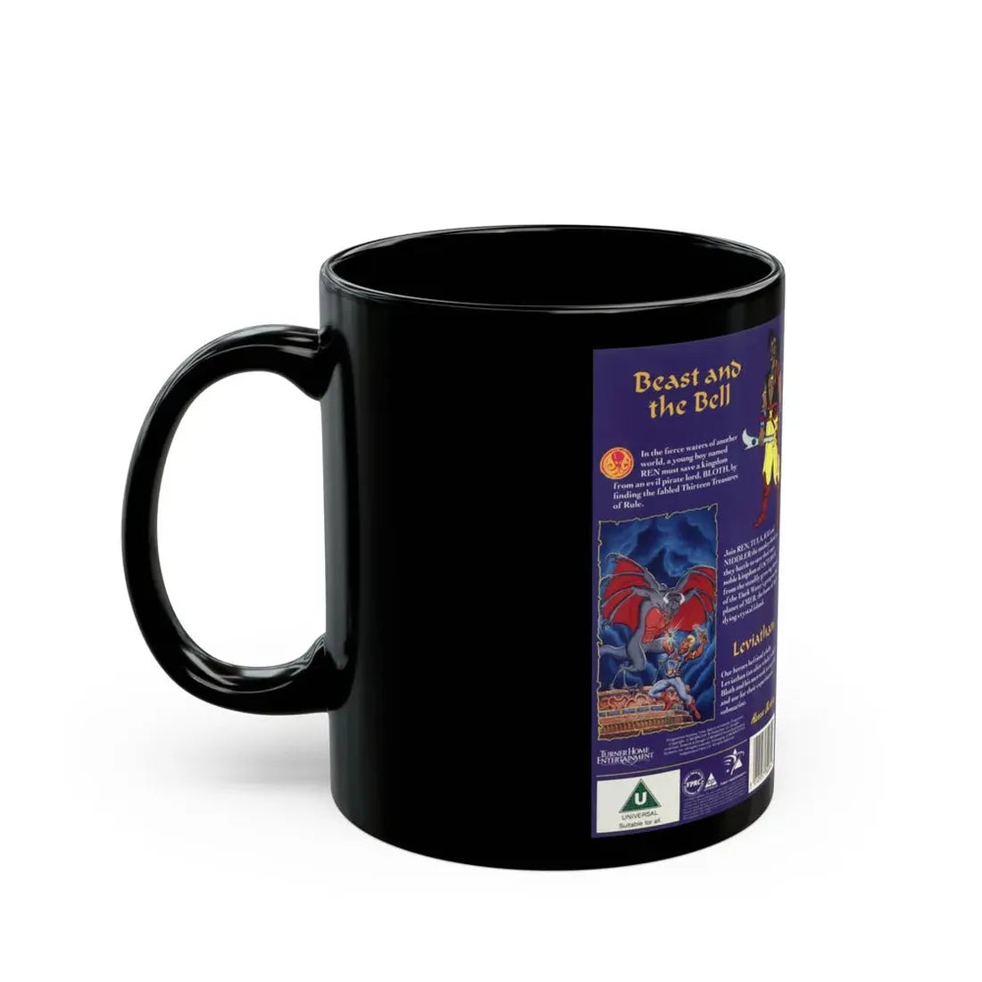 THE PIRATES OF DARK WATER BEAST AND THE BELL (VHS COVER) - Black Coffee Mug - Go Mug Yourself