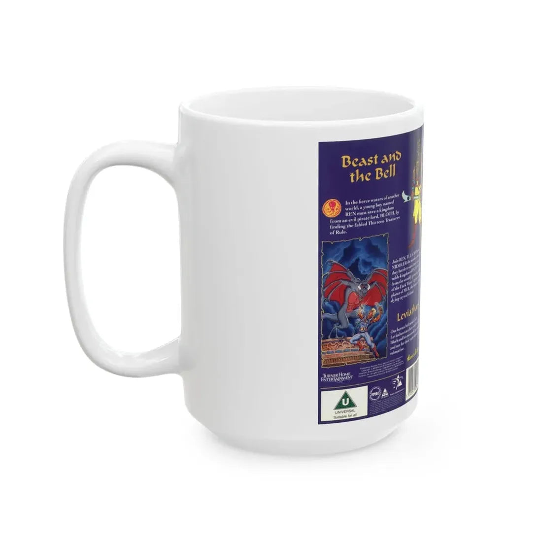 THE PIRATES OF DARK WATER BEAST AND THE BELL (VHS COVER) - White Coffee Mug - Go Mug Yourself