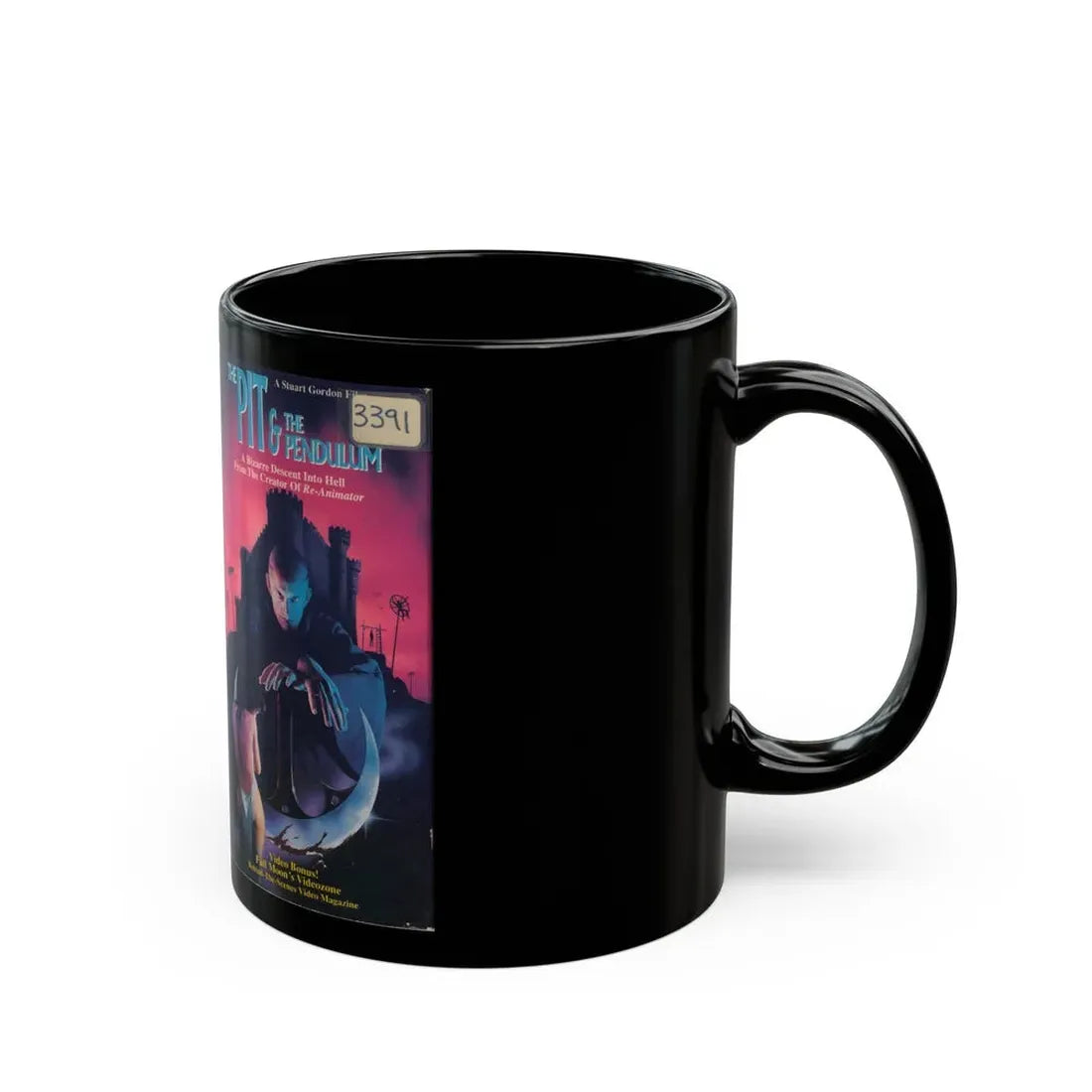 THE PIT AND THE PENDULUM (VHS COVER) - Black Coffee Mug - Go Mug Yourself
