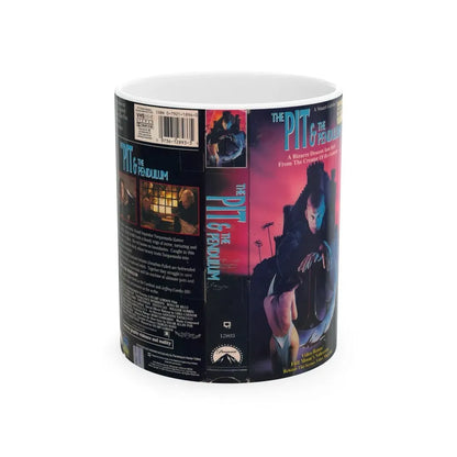 THE PIT AND THE PENDULUM (VHS COVER) - White Coffee Mug 11oz - Go Mug Yourself