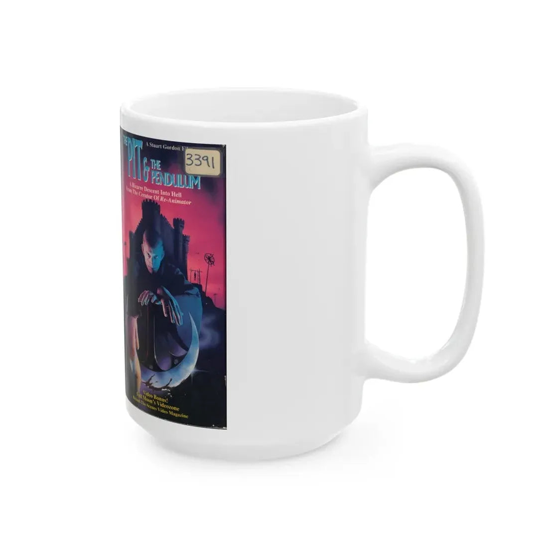 THE PIT AND THE PENDULUM (VHS COVER) - White Coffee Mug - Go Mug Yourself