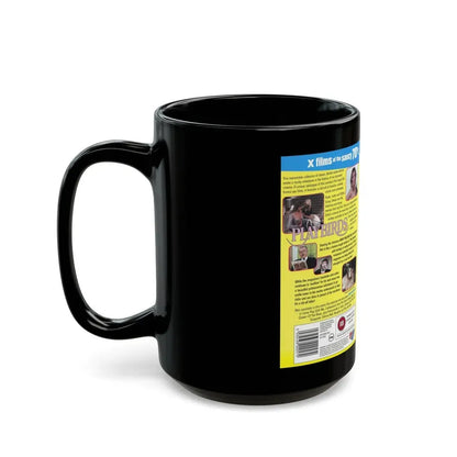 THE PLAYBIRDS X FILMS OF THE SAUCY 70S (VHS COVER) - Black Coffee Mug - Go Mug Yourself