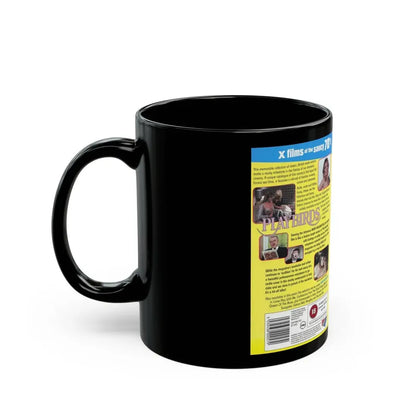 THE PLAYBIRDS X FILMS OF THE SAUCY 70S (VHS COVER) - Black Coffee Mug - Go Mug Yourself