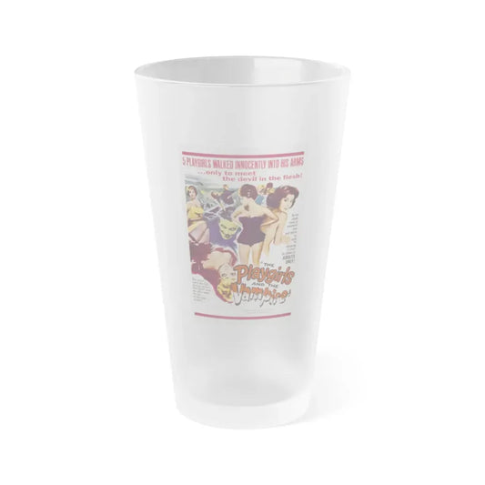 THE PLAYGIRLS AND THE VAMPIRE 1960 Movie Poster - Frosted Pint Glass 16oz Default Title - Go Mug Yourself