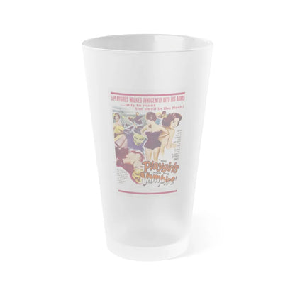 THE PLAYGIRLS AND THE VAMPIRE 1960 Movie Poster - Frosted Pint Glass 16oz-Go Mug Yourself