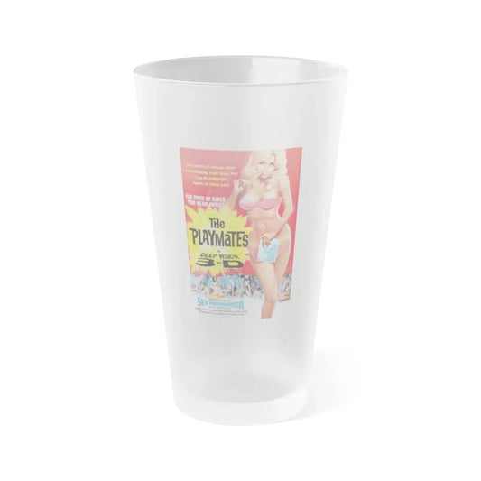 THE PLAYMATES IN DEEP VISION 1974 Movie Poster - Frosted Pint Glass 16oz Default Title - Go Mug Yourself