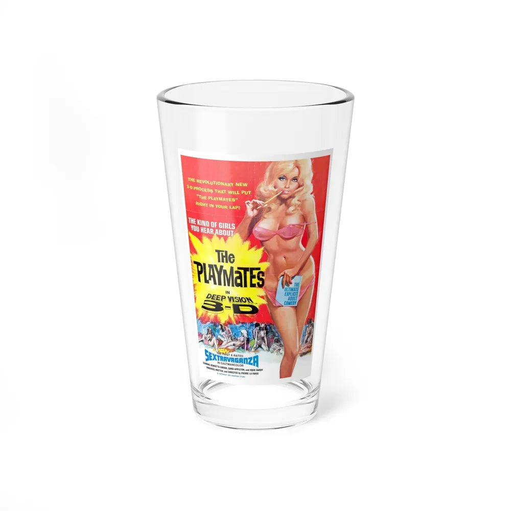 THE PLAYMATES IN DEEP VISION 1974 Movie Poster - Pint Glass 16oz-16oz-Go Mug Yourself