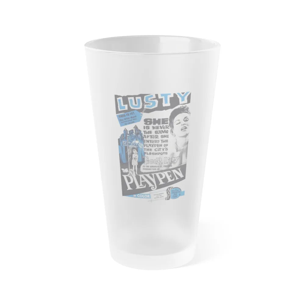 THE PLAYPEN 1968 Movie Poster - Frosted Pint Glass 16oz-Go Mug Yourself