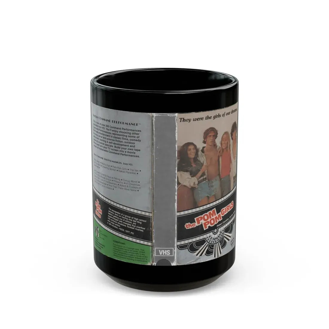 THE POM POM GIRLS (VHS COVER) - Black Coffee Mug 15oz - Go Mug Yourself