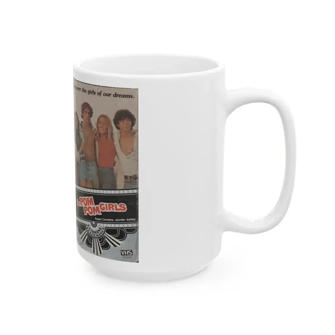 THE POM POM GIRLS (VHS COVER) - White Coffee Mug - Go Mug Yourself