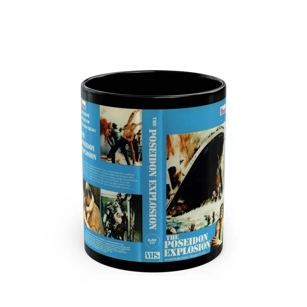 THE POSEIDON EXPLOSION (VHS COVER) - Black Coffee Mug-11oz-Go Mug Yourself