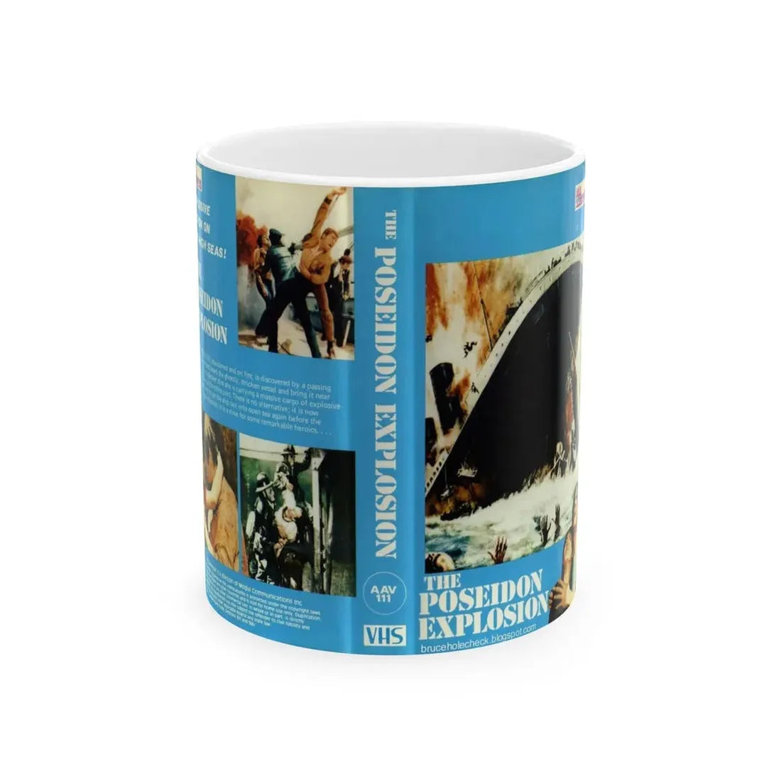 THE POSEIDON EXPLOSION (VHS COVER) - White Coffee Mug 11oz - Go Mug Yourself