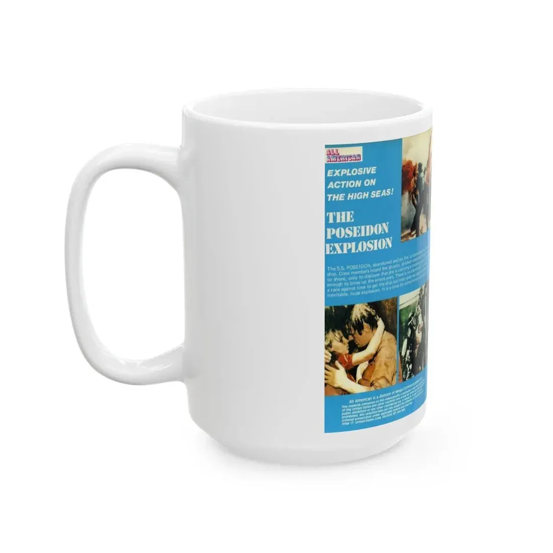 THE POSEIDON EXPLOSION (VHS COVER) - White Coffee Mug - Go Mug Yourself